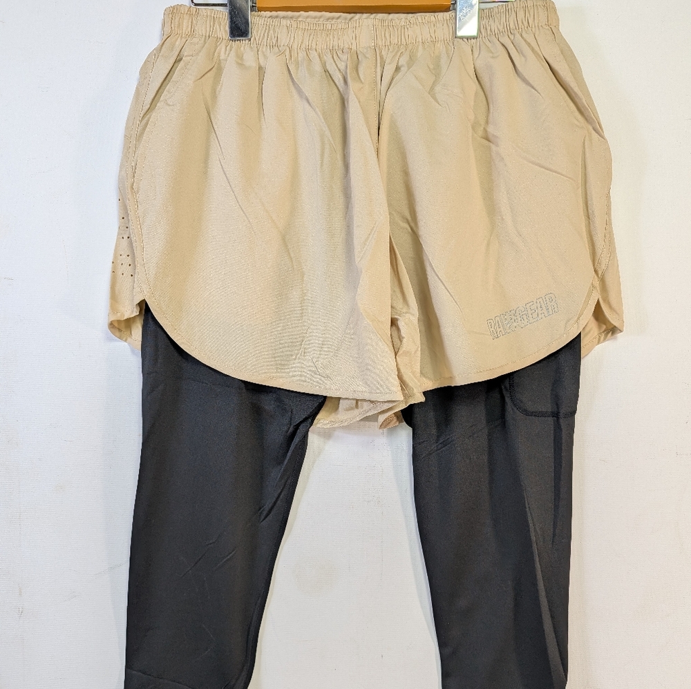 Raw Gear Compression Legging Shorts Large Tan Sand by Bradley Martyn Under ✨NEW✨